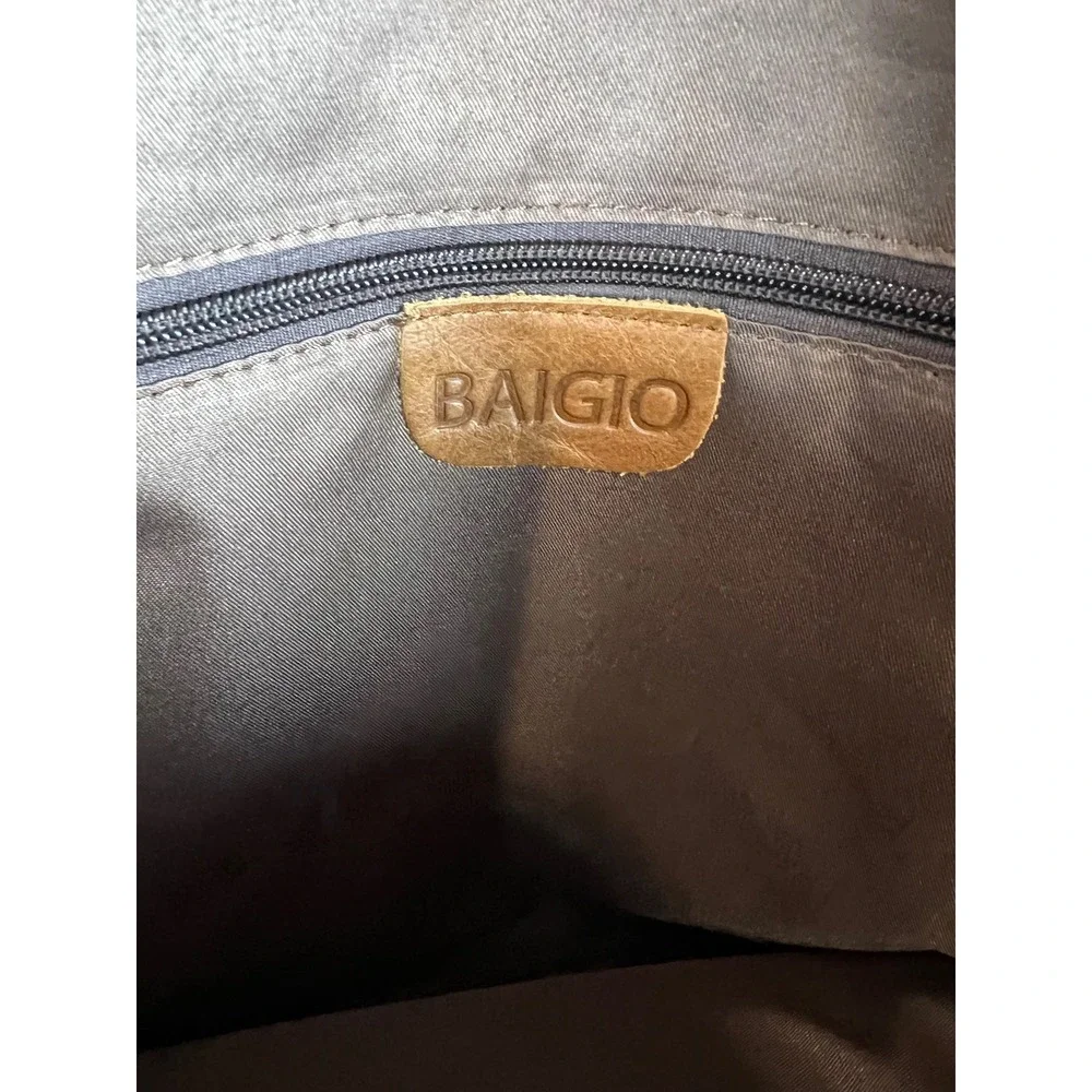 Baigio Leather Messenger Bag Brown Briefcase Laptop Shoulder Crossbody Mens
